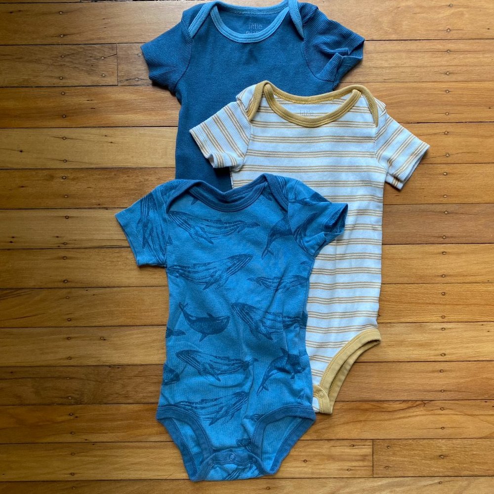 Carter’s Little Planet Organic Cotton Bodysuits 3-pack 12 Month Baby Boy